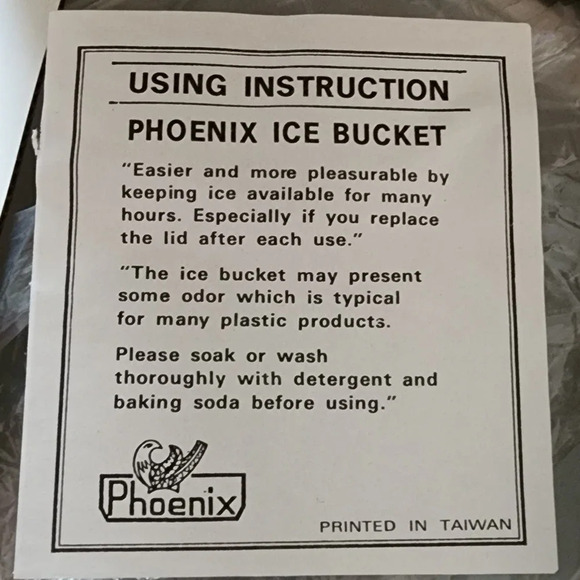 Vintage Pheonix Christmas Tree 3.5 Quart Covered Ice bucket with Tongs & Box HTF - Picture 8 of 13